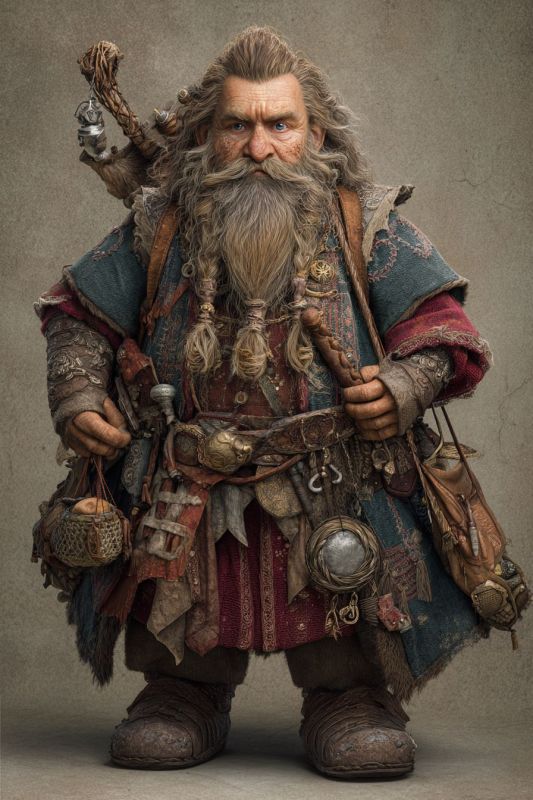 Commoner, Dwarf, Man 1