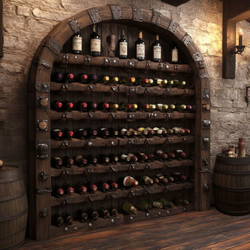 Large Wooden Wine Rack 1