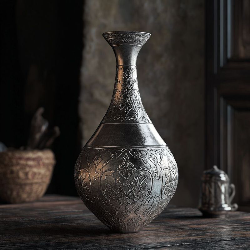 Silver Trimmed Vase