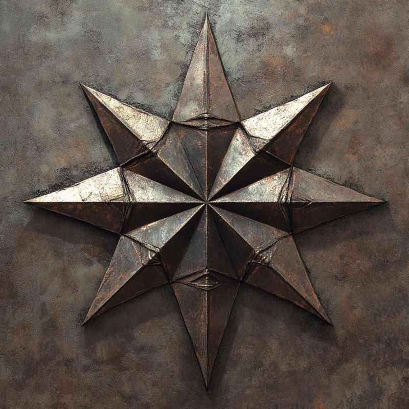 Nine pointed star made of Iron