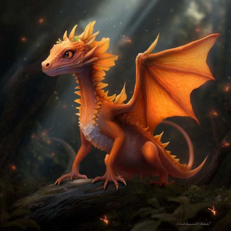 Faerie Dragon (Orange) 1