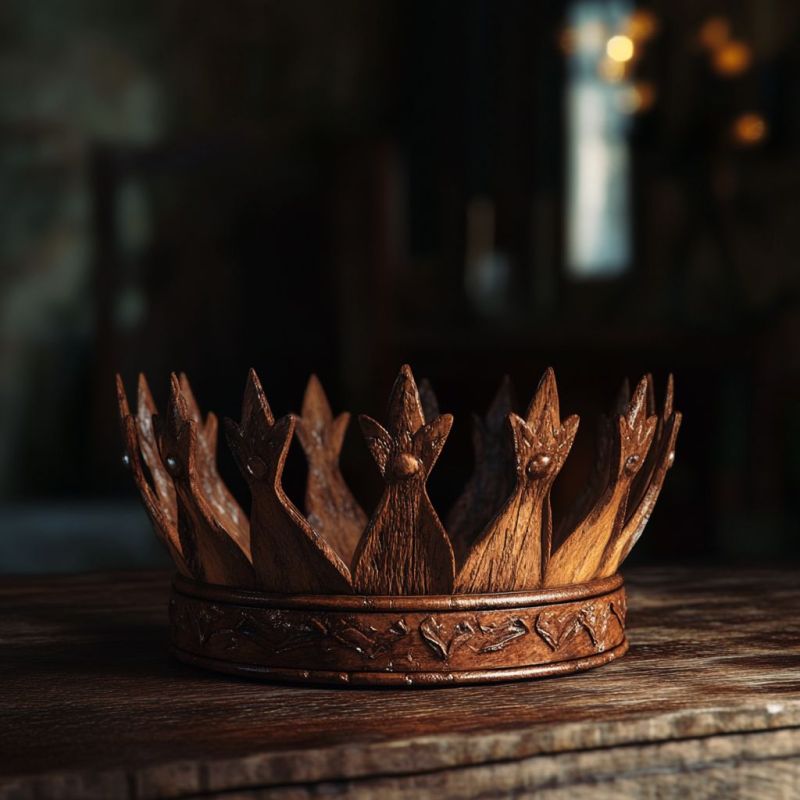 Encrusted Crown, Wooden