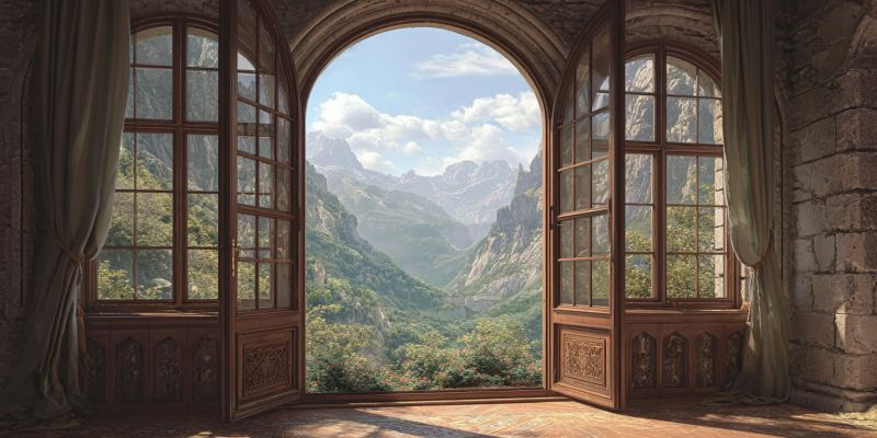 Window, Outside, Large, Wide