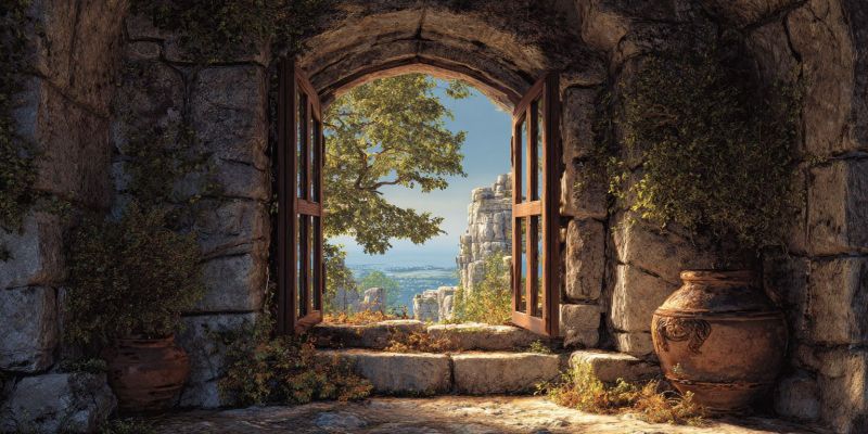 Window, Outside, Small, Wide