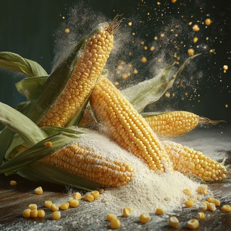 Corn, powdered, flasked