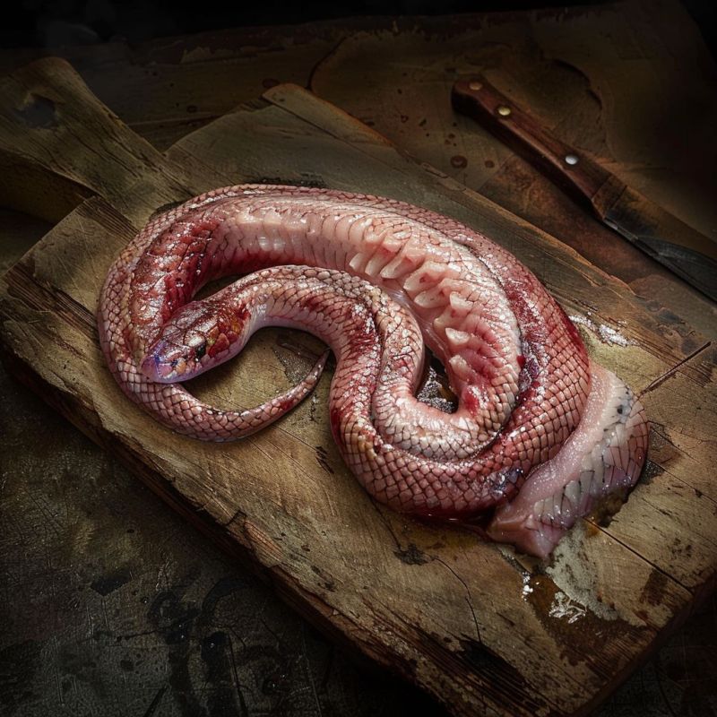 Raw Snake Meat