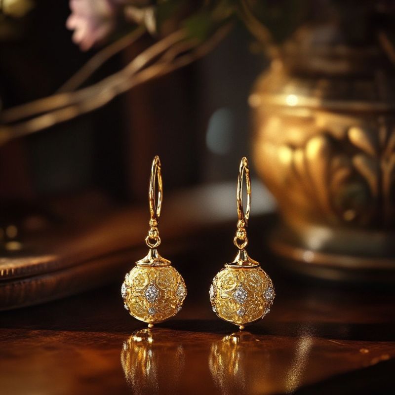 Earrings, Gold 1