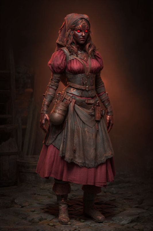 Commoner, Dark Dwarf, Woman 4