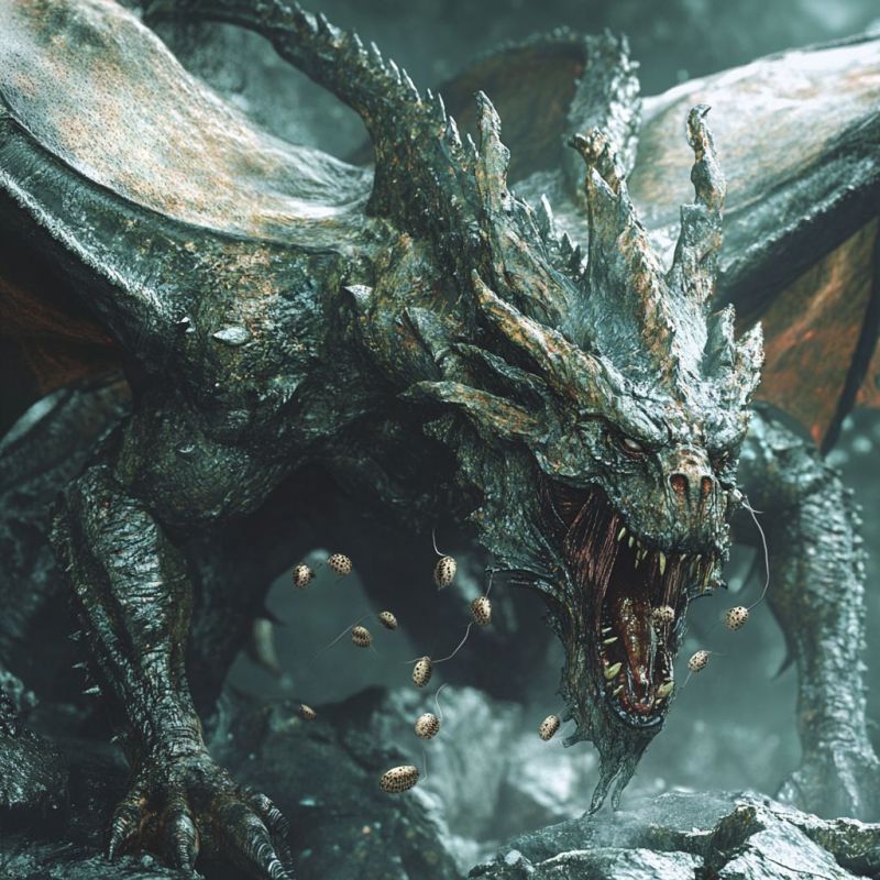 Zombie Black Adult Dragon 1