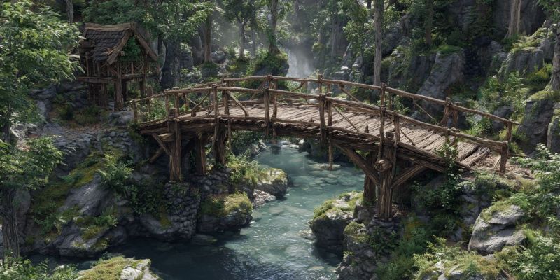 Bridge, Wooden, Medium