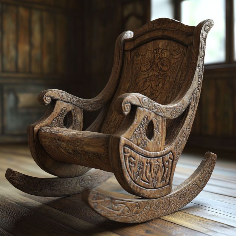 Wooden Rocking Chair 1