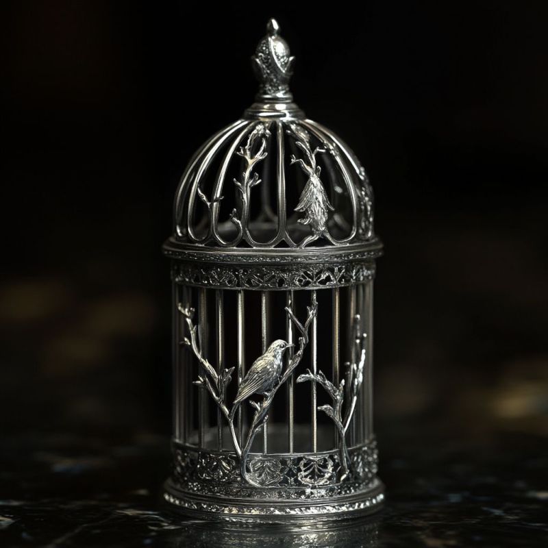 Silver cage, tiny