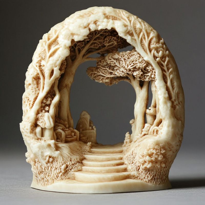 Miniature portal carved from ivory