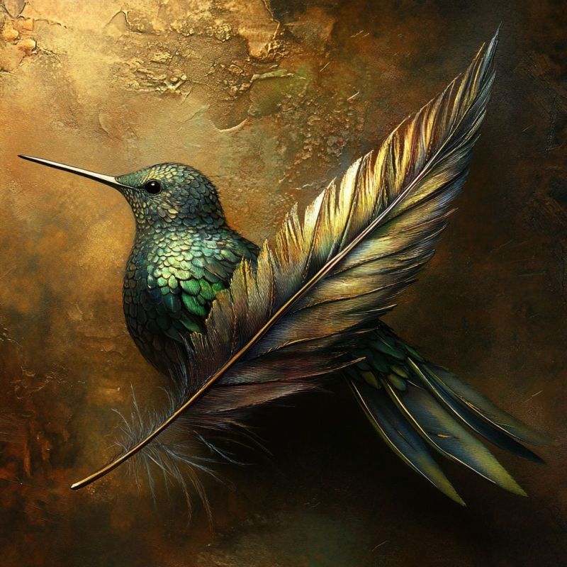 Feather, hummingbird 1