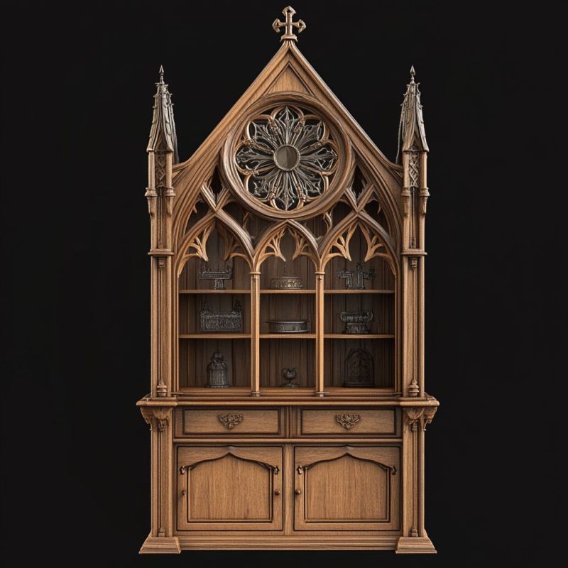 Wooden Curio Cabinet 1