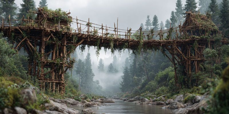 Bridge, Wooden, Large