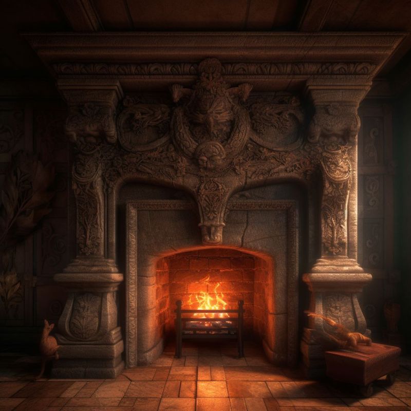 Fireplace, Medium