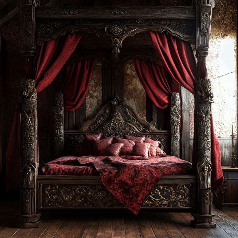 Bed, Wooden Luxury 1