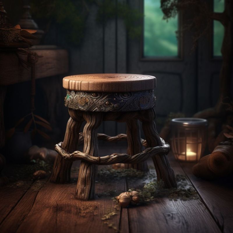 Stool, Wooden 1